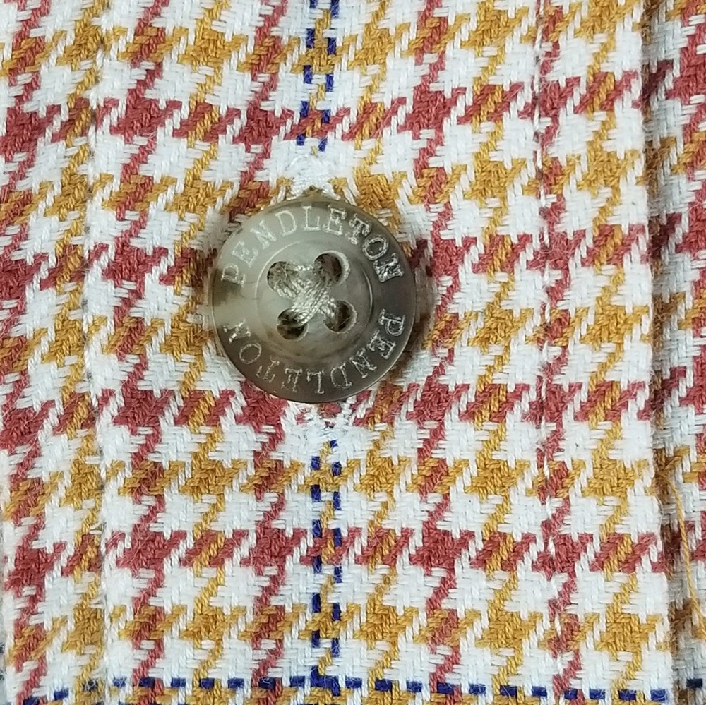 Pendleton Houndstooth Plaid Button Down - image 6